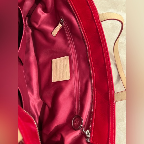 Coach Poppy Cherry Red Tote - Picture 5 of 14